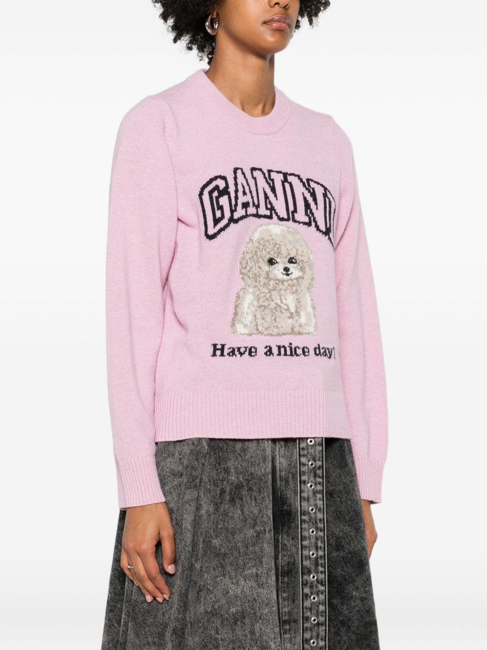 Product image of Graphic Wool mix Poodle Crewneck