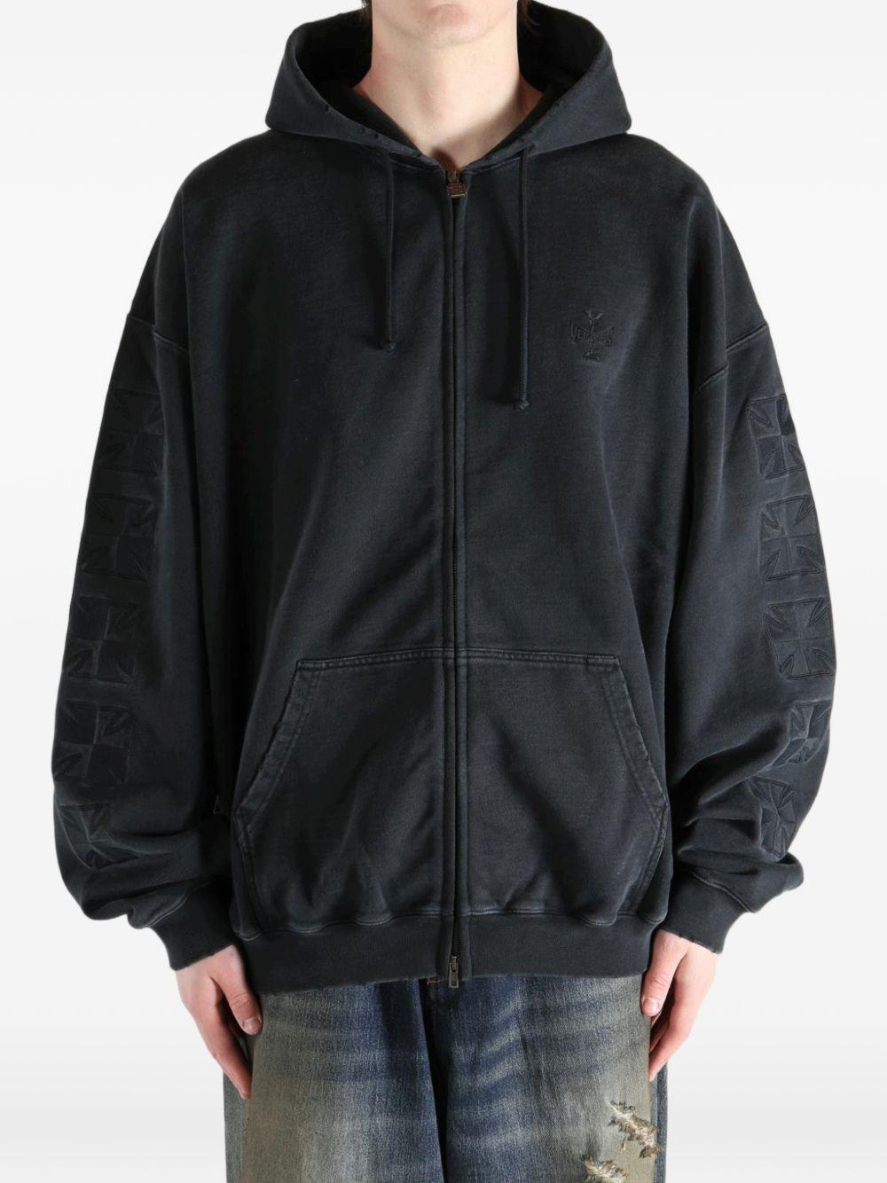 Product photo 2 for product Embroidered Biker Cross Hoodie