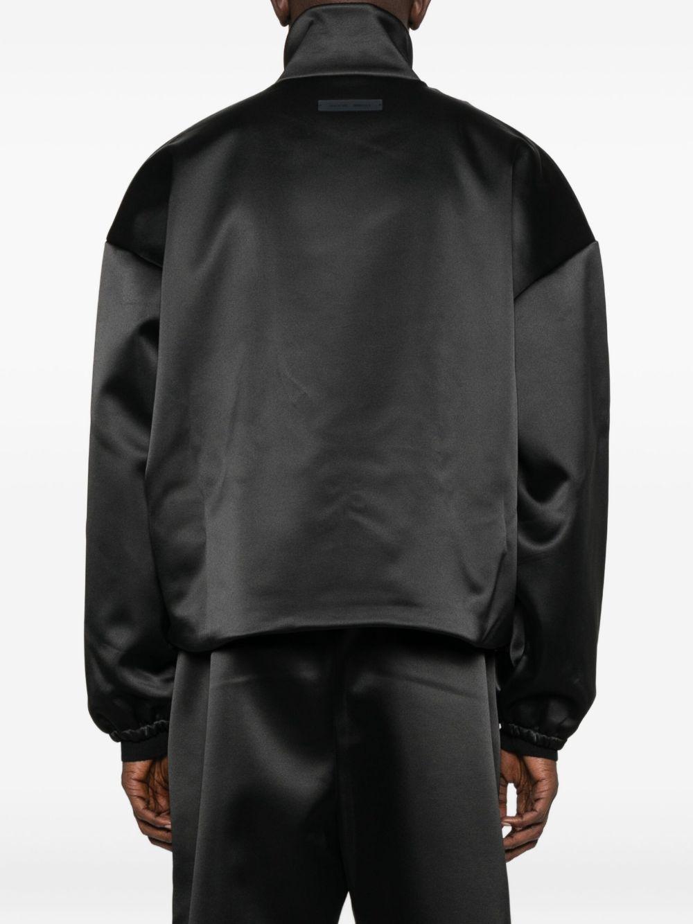Product photo 2 for product Bonded Satin Zip-Up Bomber
