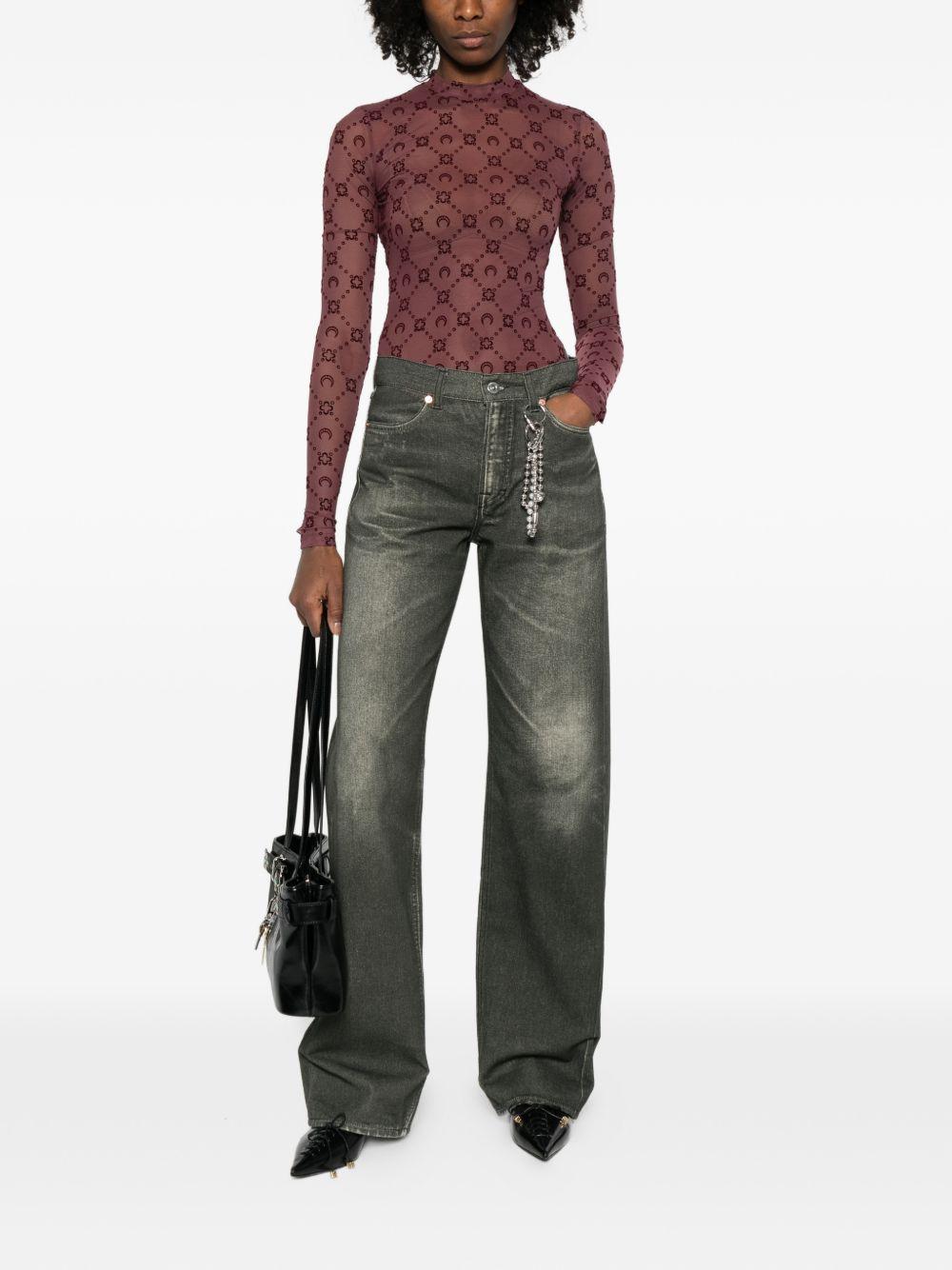 Product photo 3 for product Mesh Flock LS Highneck Top