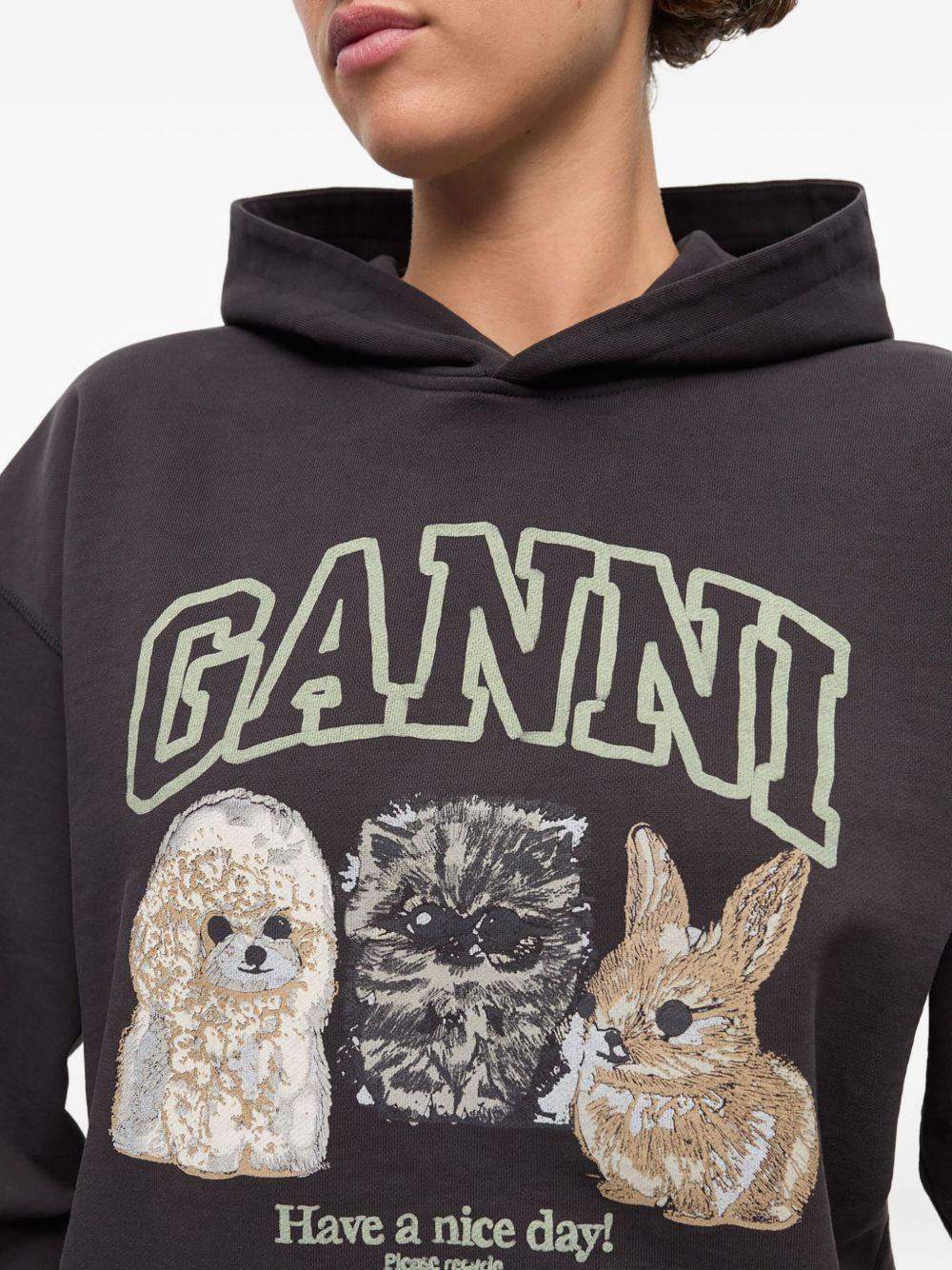 Product image of Isoli Oversize Animals Crop Hoodie