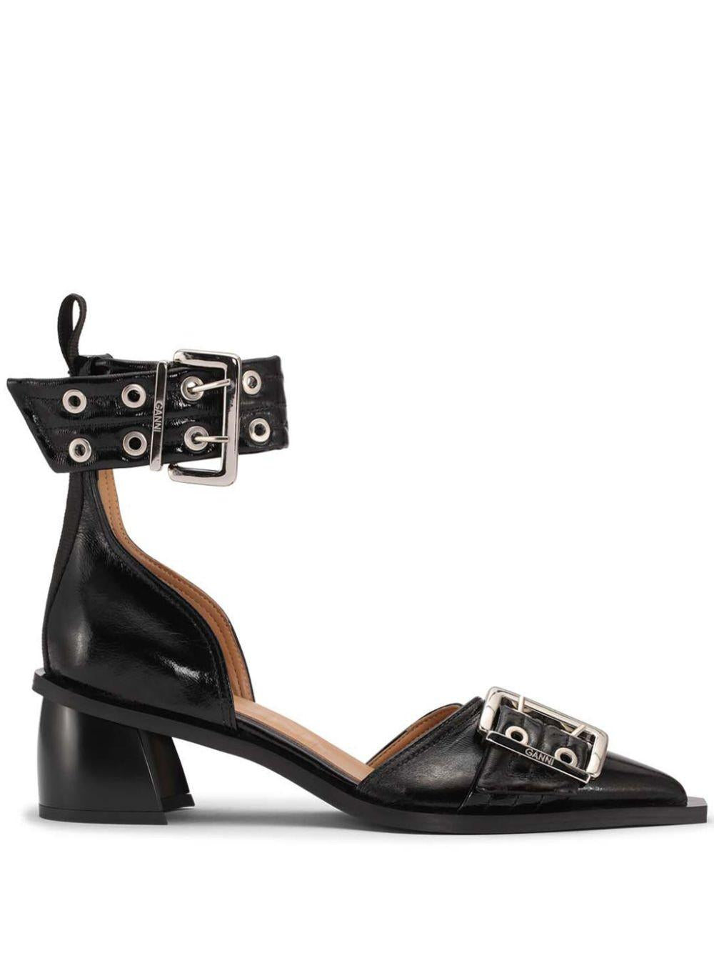 Product image of Feminine Buckle Open Cut Pump Naplack