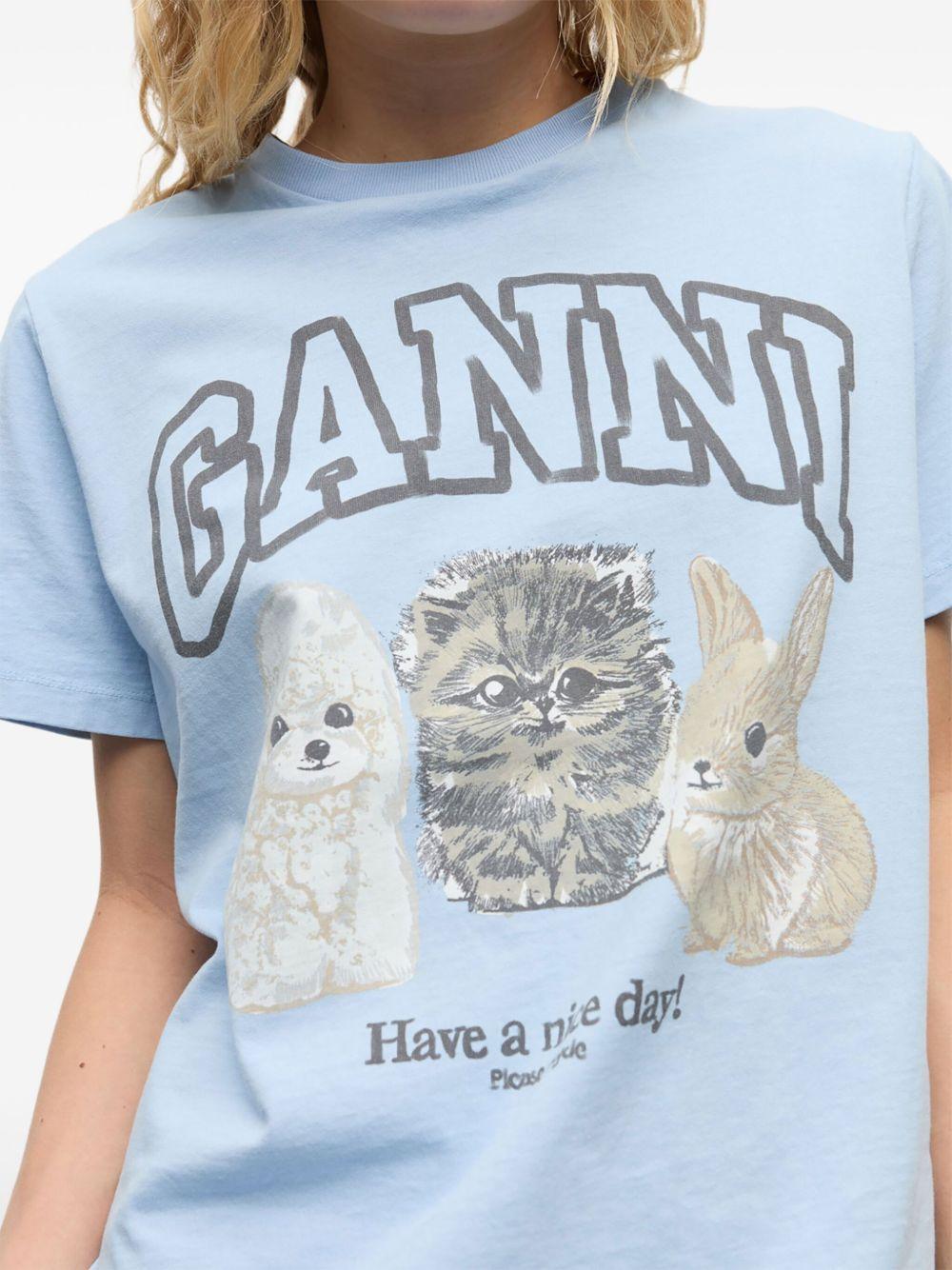 Product image of Basic Cotton Jersey Animals Relaxed T-shirt