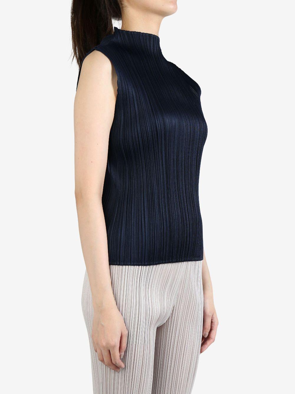 Product image of Pleated High Neck Sleeveless Top