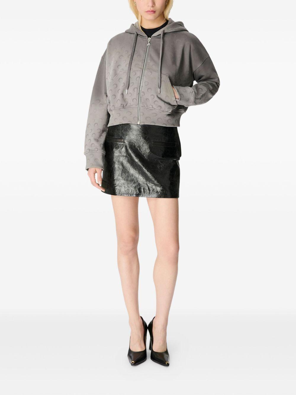 Product photo 2 for product Moon Faded Crop Zipped Hoodie