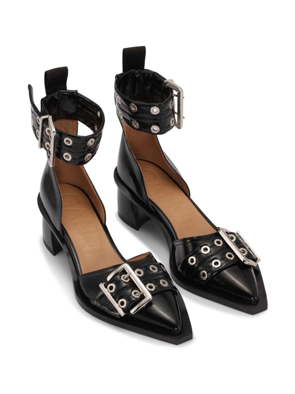 Product image of Feminine Buckle Open Cut Pump Naplack