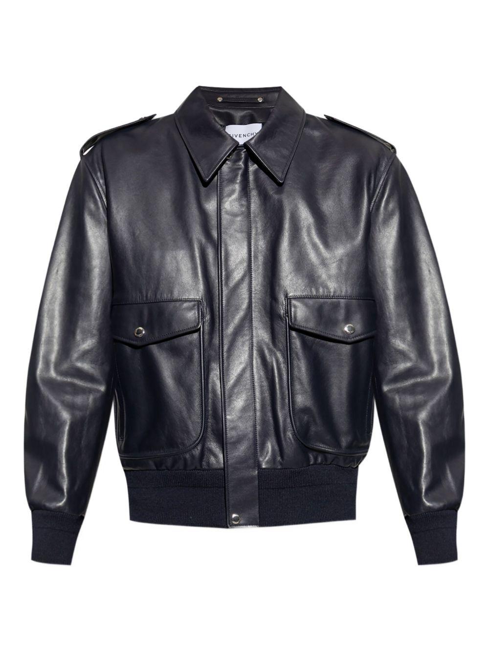 Product image of Leather Bomber Jacket