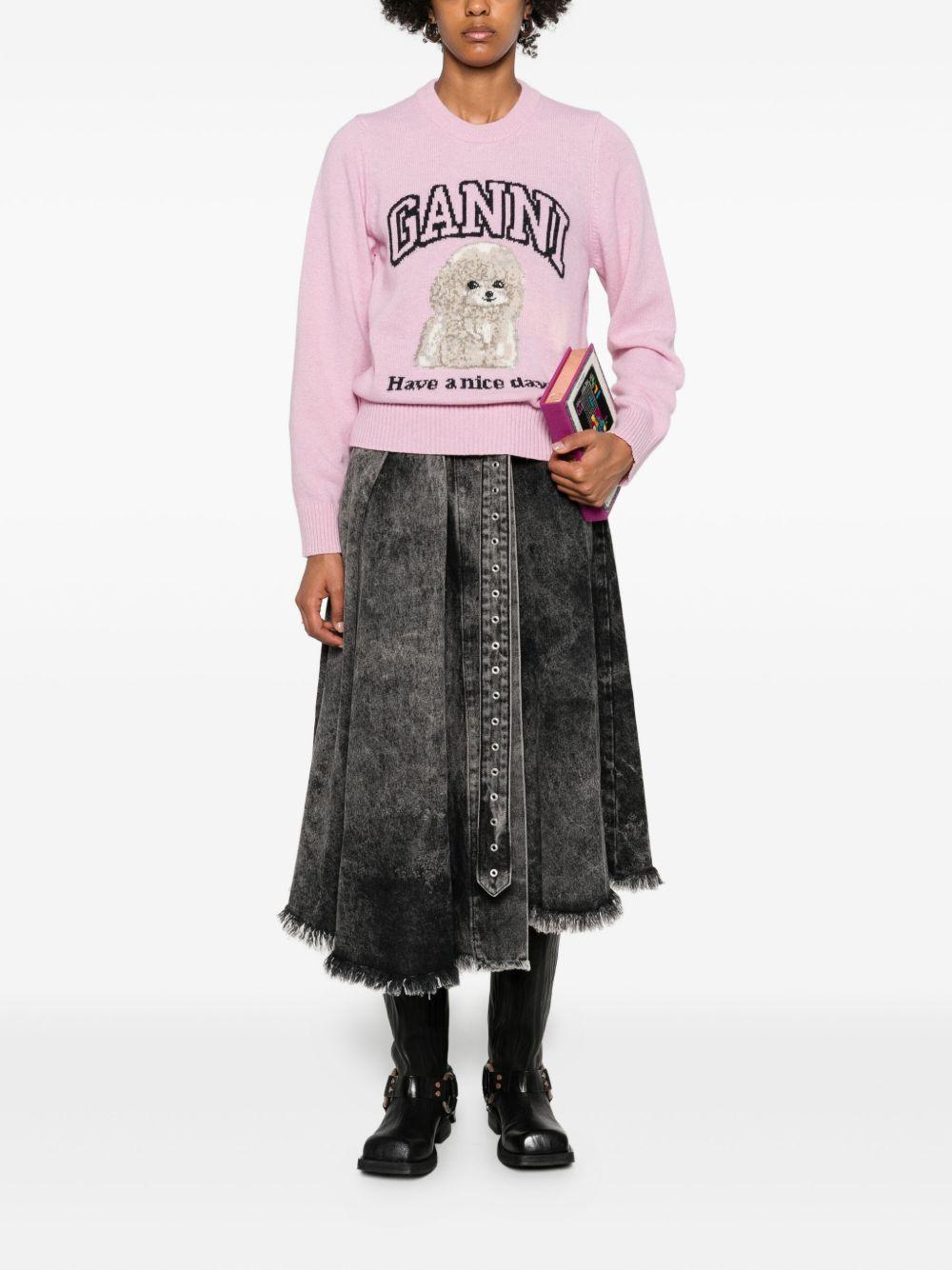 Product photo 2 for product Graphic Wool mix Poodle Crewneck