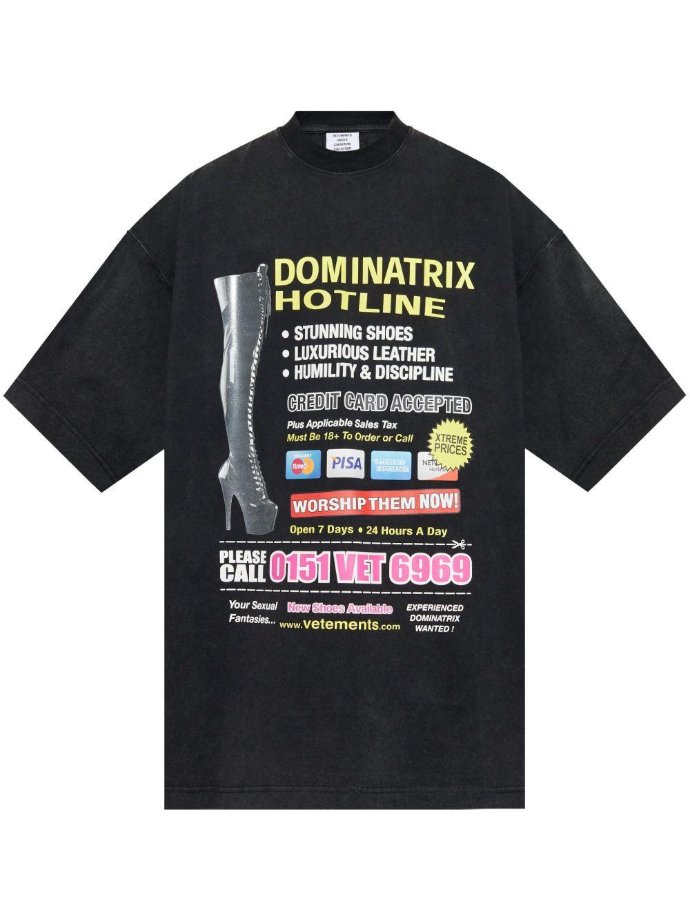 Product image of Dominatrix Hotline Oversized T-shirt
