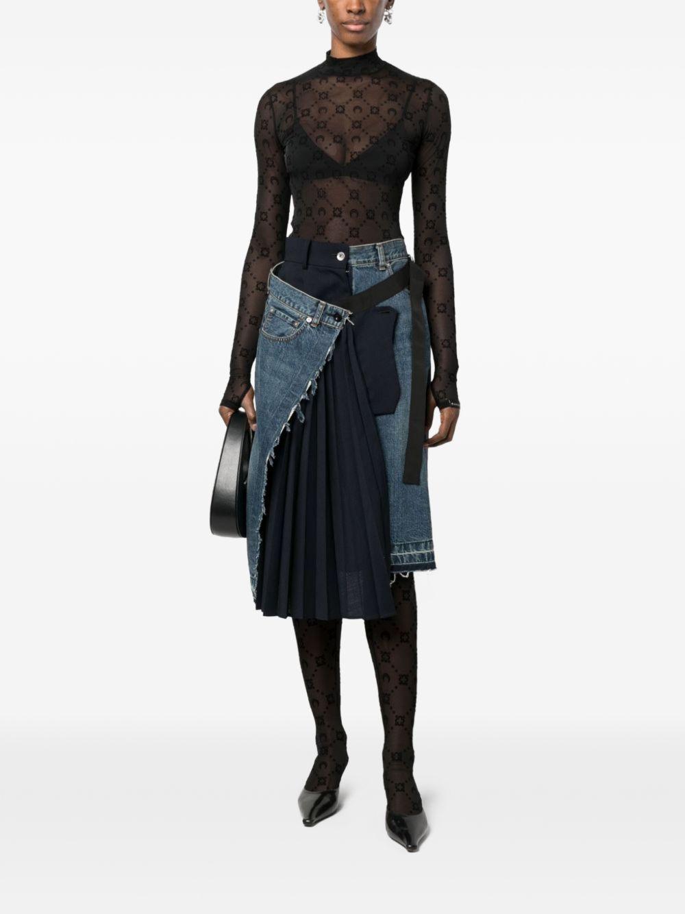 Product image of Mesh Flock LS Highneck Top