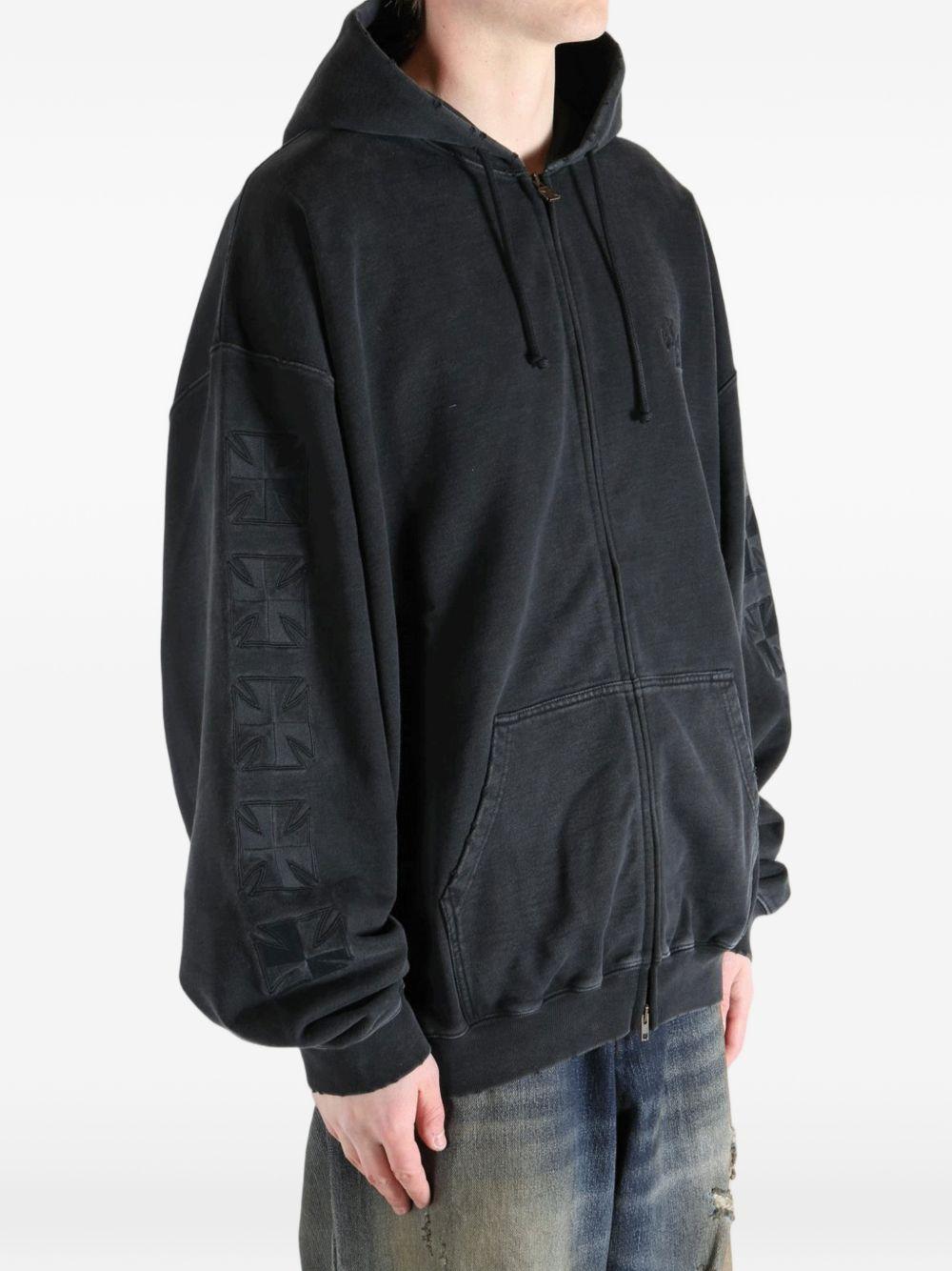 Product photo 3 for product Embroidered Biker Cross Hoodie