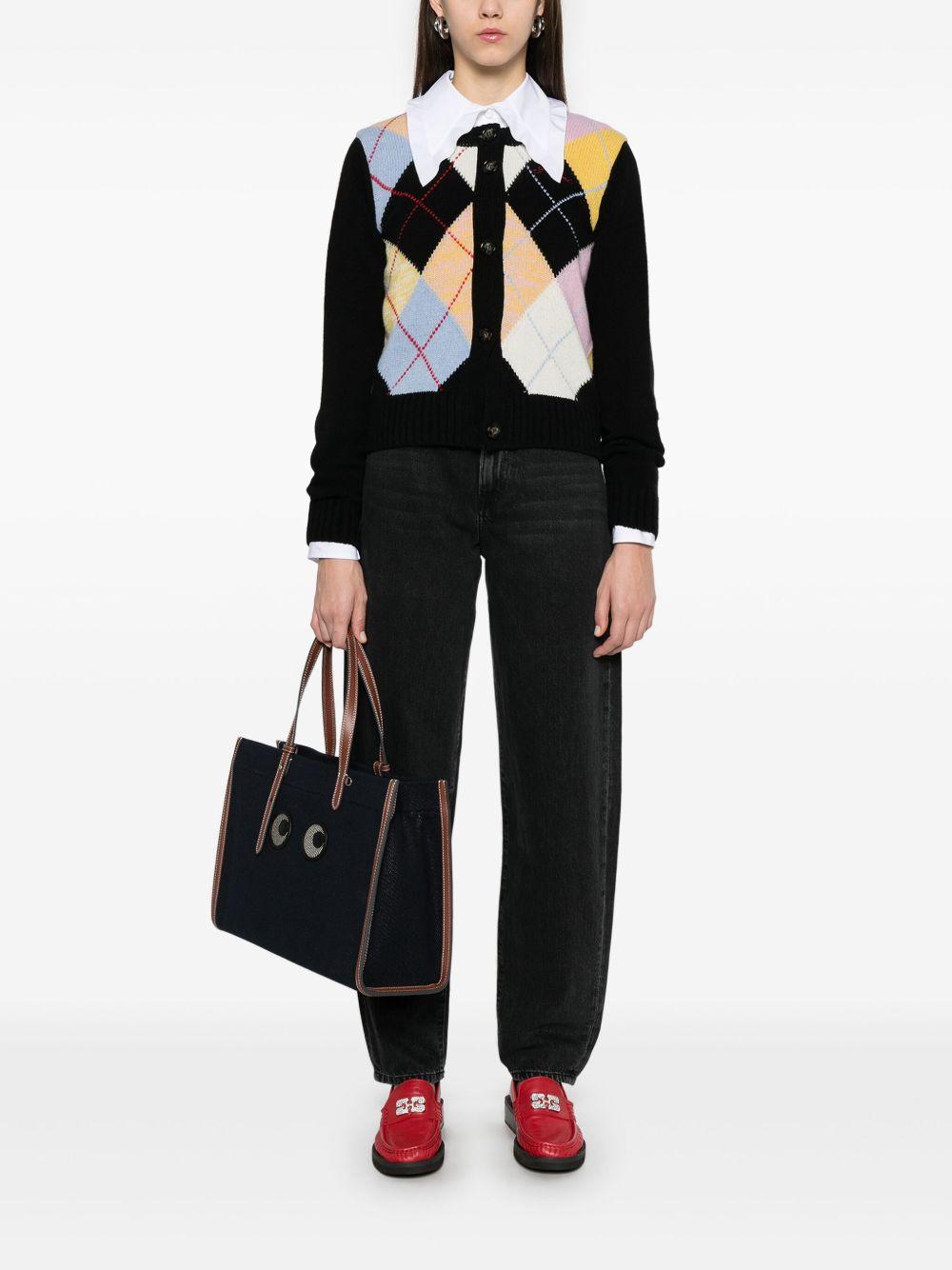 Product image of Harlequin Wool Mix Knit Cardigan