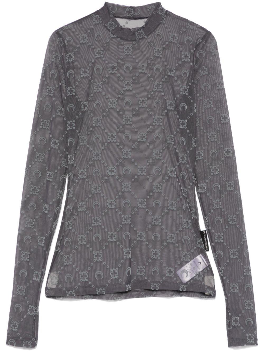 Product image of Recycled Mesh Flock SS Highneck Top