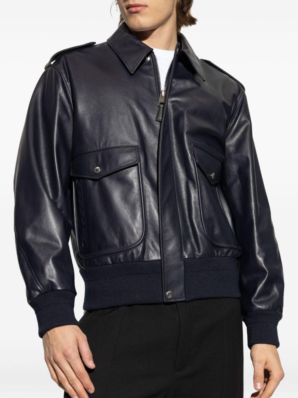 Product image of Leather Bomber Jacket