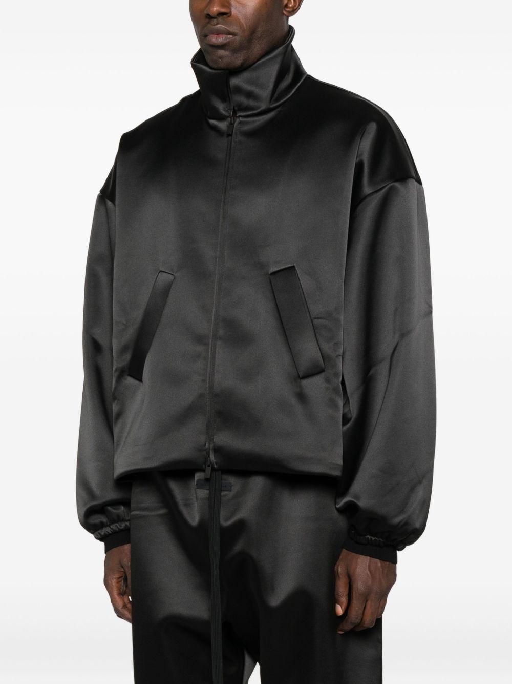 Product photo 4 for product Bonded Satin Zip-Up Bomber