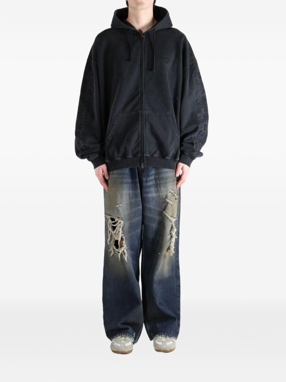 Product image of Embroidered Biker Cross Hoodie