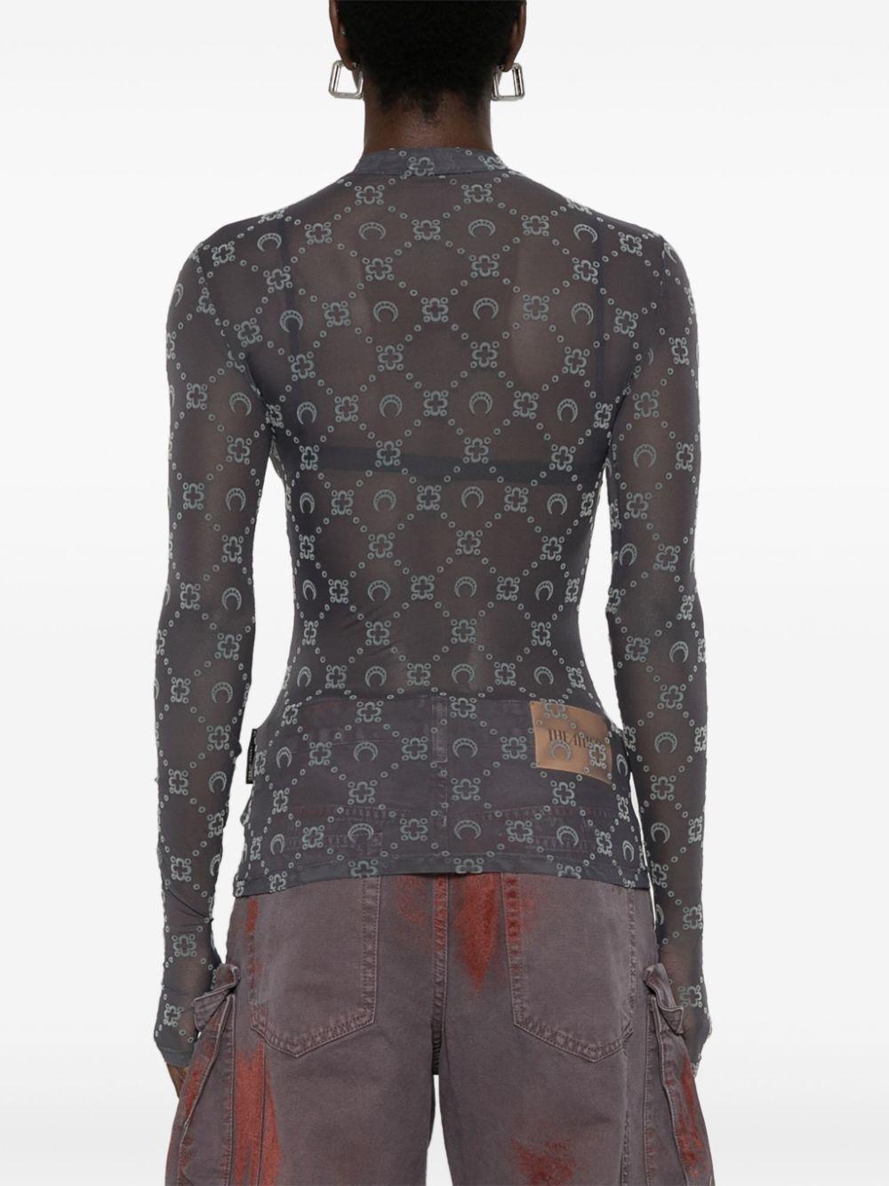 Product image of Recycled Mesh Flock SS Highneck Top