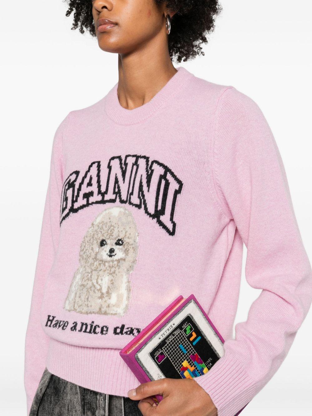 Product photo 3 for product Graphic Wool mix Poodle Crewneck