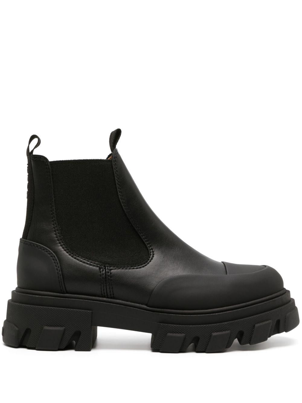 Product image of Cleated Low Chelsea Boot Black Stitch