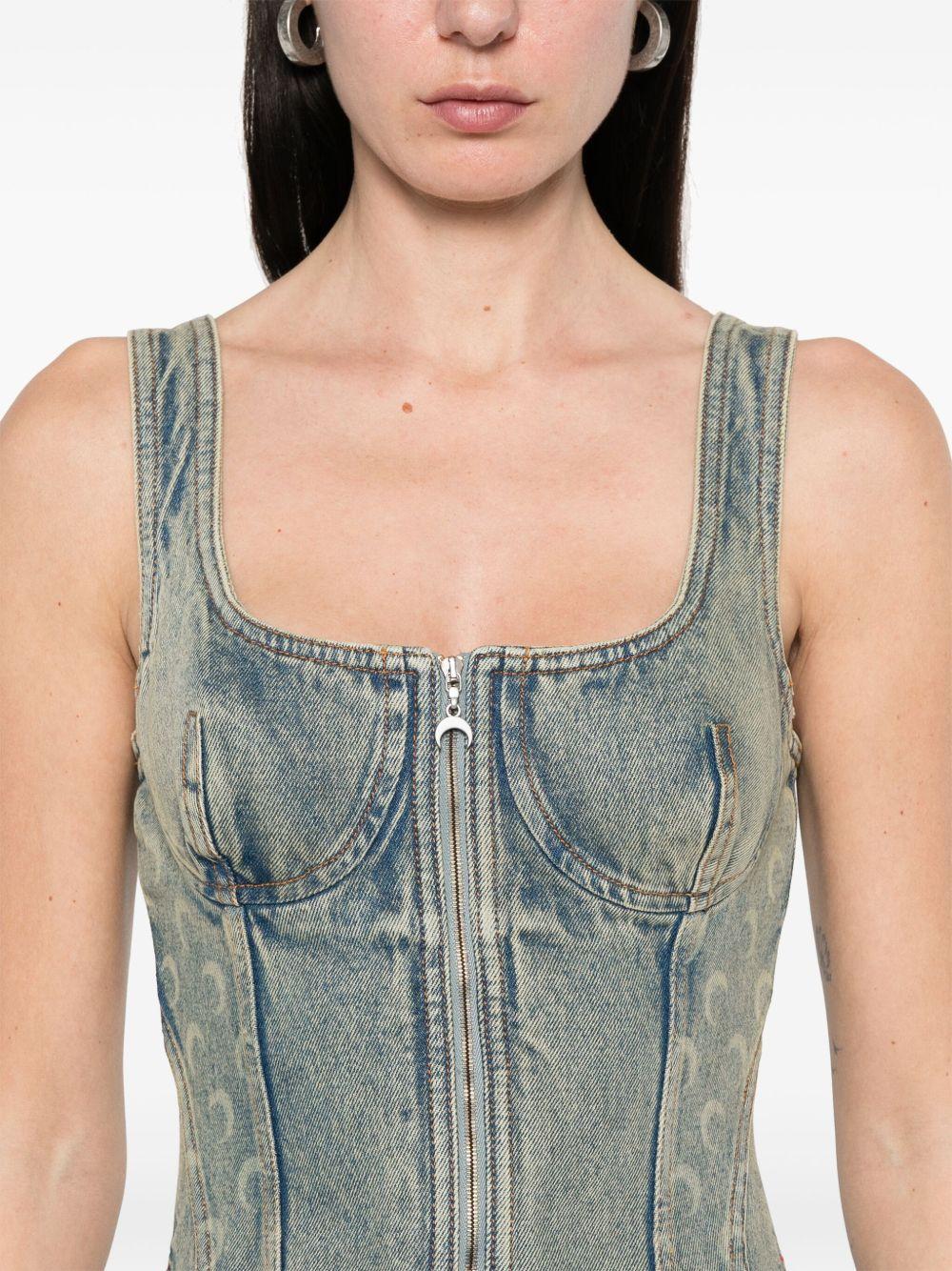 Product photo 3 for product Moon Laser Denim Bustier Top
