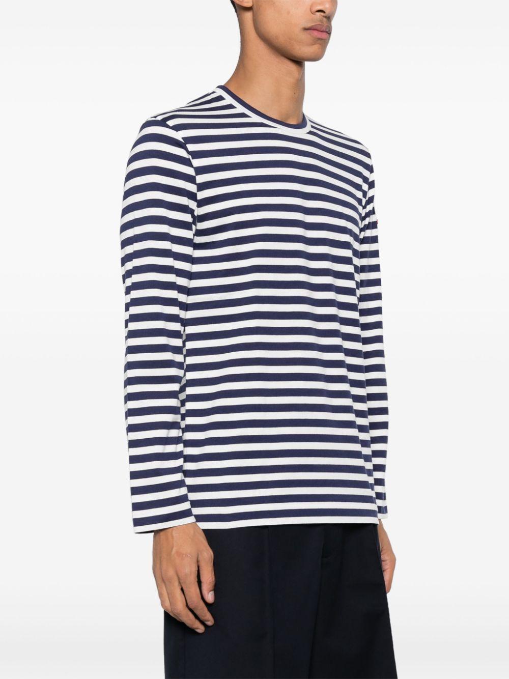 Product image of Double Side Heart Striped LS T-Shirt
